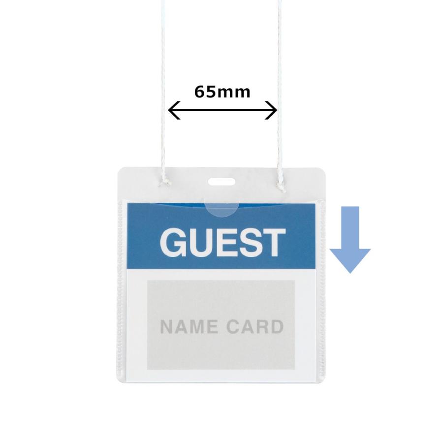 プラス(PLUS) 名札 ネームタッグ 吊り下げ式 イベント 展示会用 紐ホワイト 50枚入 CT-E1 84-701 | PLUS | 01