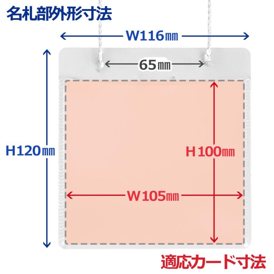 プラス(PLUS) 名札 ネームタッグ 吊り下げ式 イベント 展示会用 紐ホワイト 50枚入 2箱セット 計100枚 CT-E1 84-701*2 | PLUS | 03
