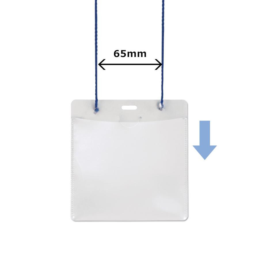 プラス(PLUS) 名札 ネームタッグ 吊り下げ式 イベント 展示会用 紐ブルー 50枚入 CT-E1　84-704 | PLUS | 01