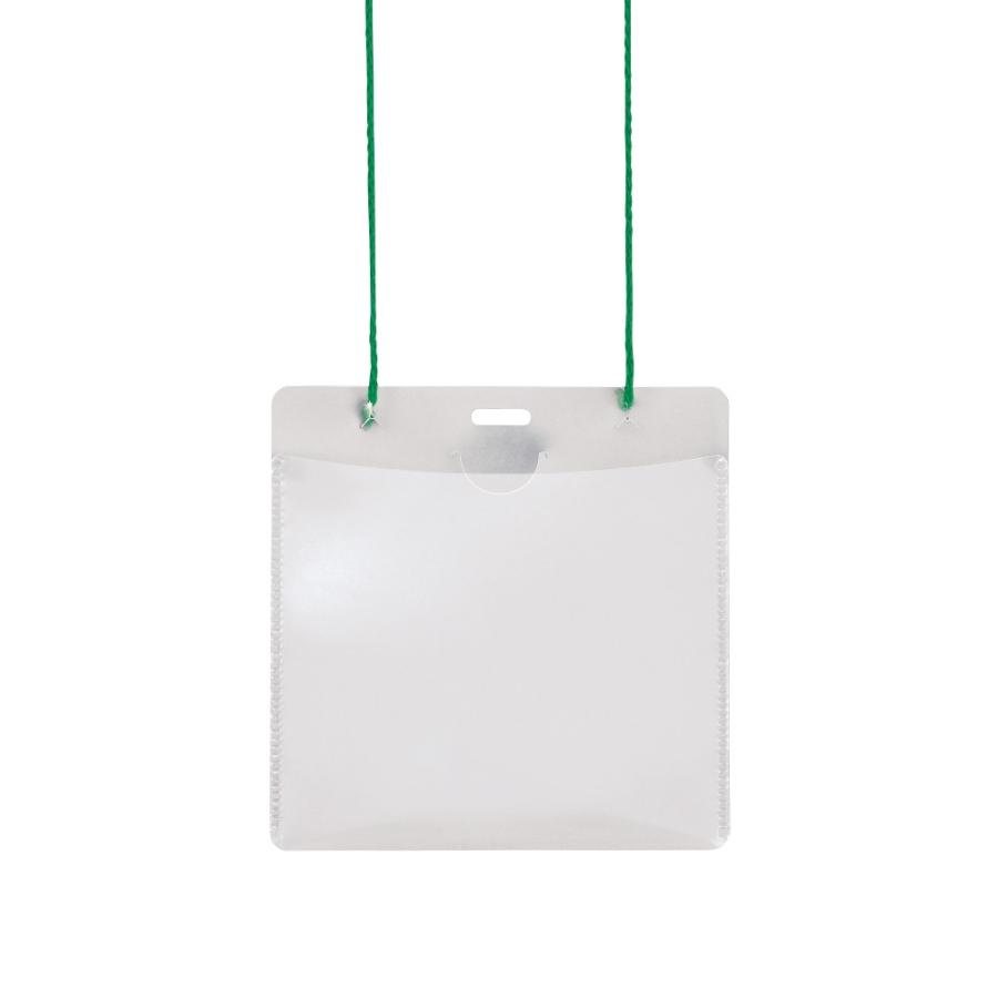 プラス(PLUS) 名札 ネームタッグ 吊り下げ式 イベント 展示会用 紐グリーン 50枚入 CT-E1　84-705 | PLUS