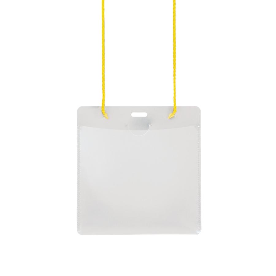 プラス(PLUS) 名札 ネームタッグ 吊り下げ式 イベント 展示会用 紐イエロー 50枚入 CT-E1　84-706 | PLUS
