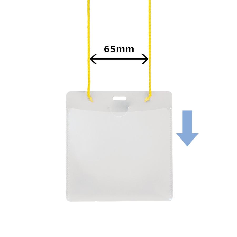 プラス(PLUS) 名札 ネームタッグ 吊り下げ式 イベント 展示会用 紐イエロー 50枚入 CT-E1　84-706 | PLUS | 01
