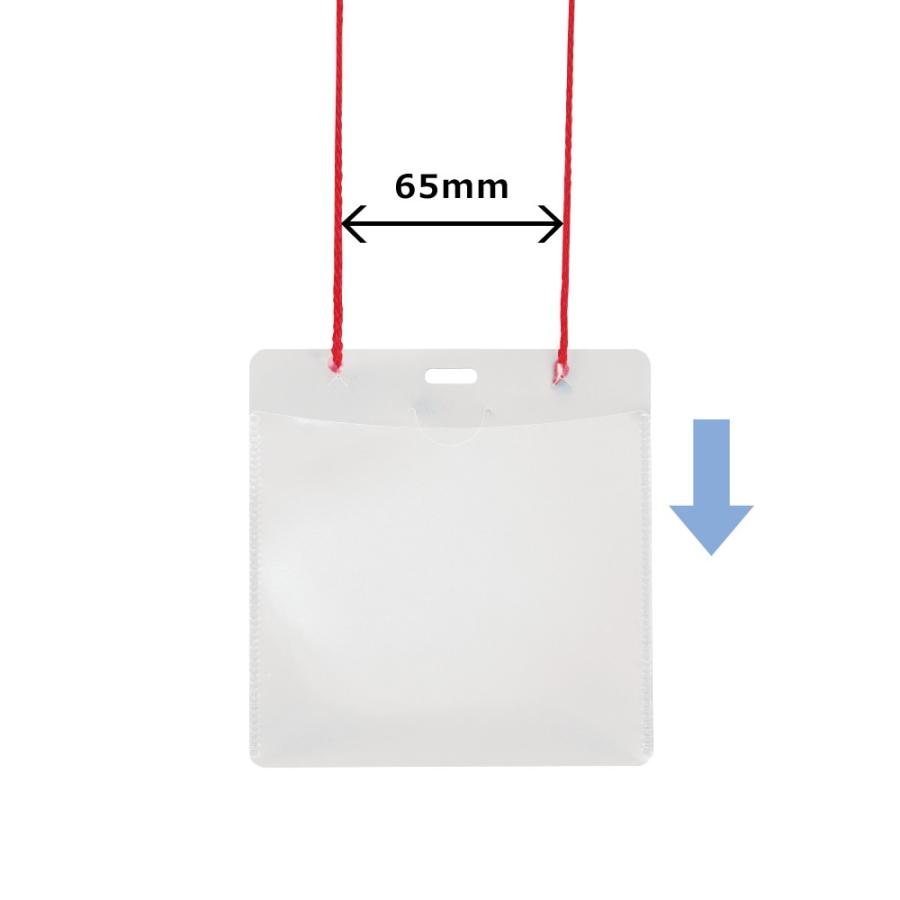 プラス(PLUS) 名札 ネームタッグ 吊り下げ式 イベント 展示会用 紐レッド 50枚入 CT-E1　84-707 | PLUS | 01