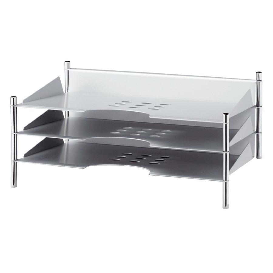 プラス(PLUS)トレー スチールトレー 3段 シルバー DT-003 89-279 | PLUS