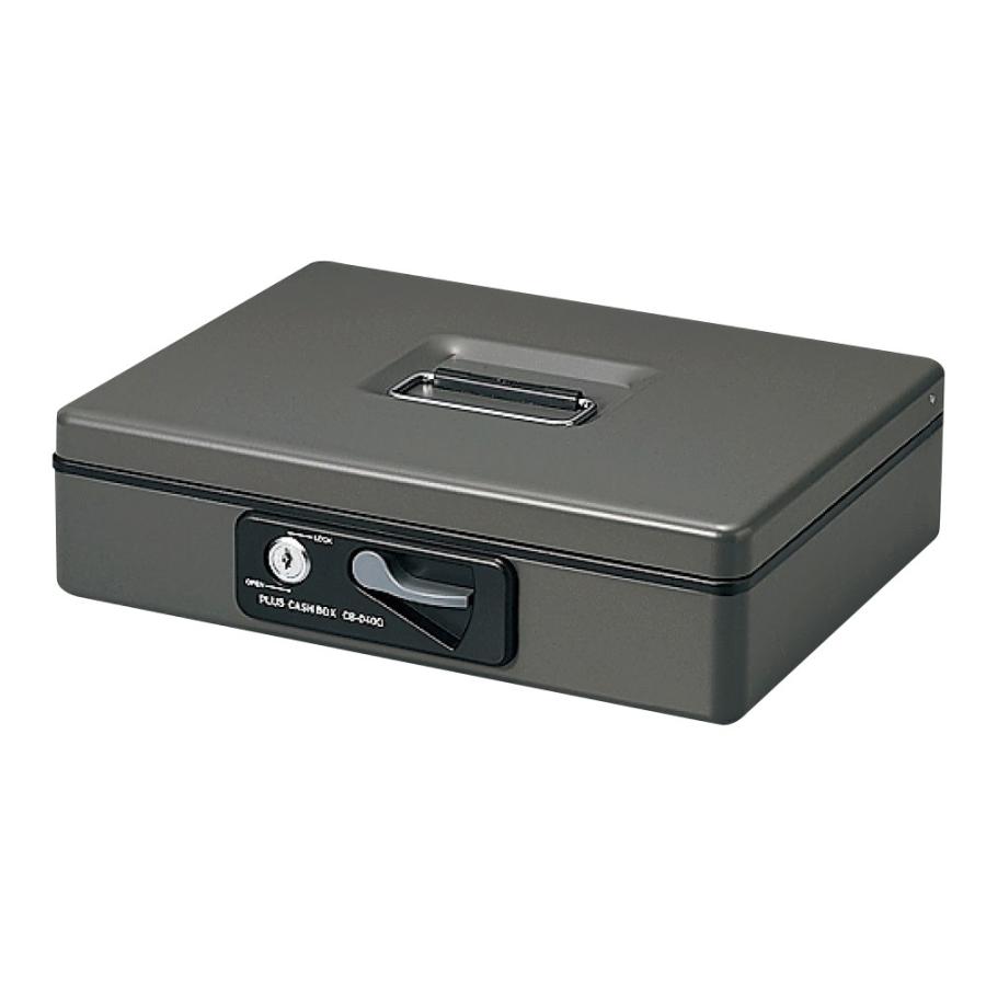 プラス(PLUS)金庫 小型 手提金庫 L ダークグレー CB-040G13-126 | PLUS
