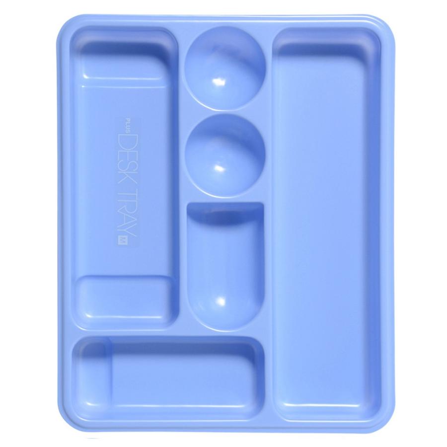 プラス(PLUS)デスクトレー 整理トレー ブルー M 63-814 | PLUS | 01