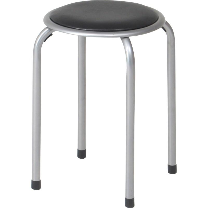 不二貿易 パイプ丸イス　FB-01BK(1010BK) 88623 | 