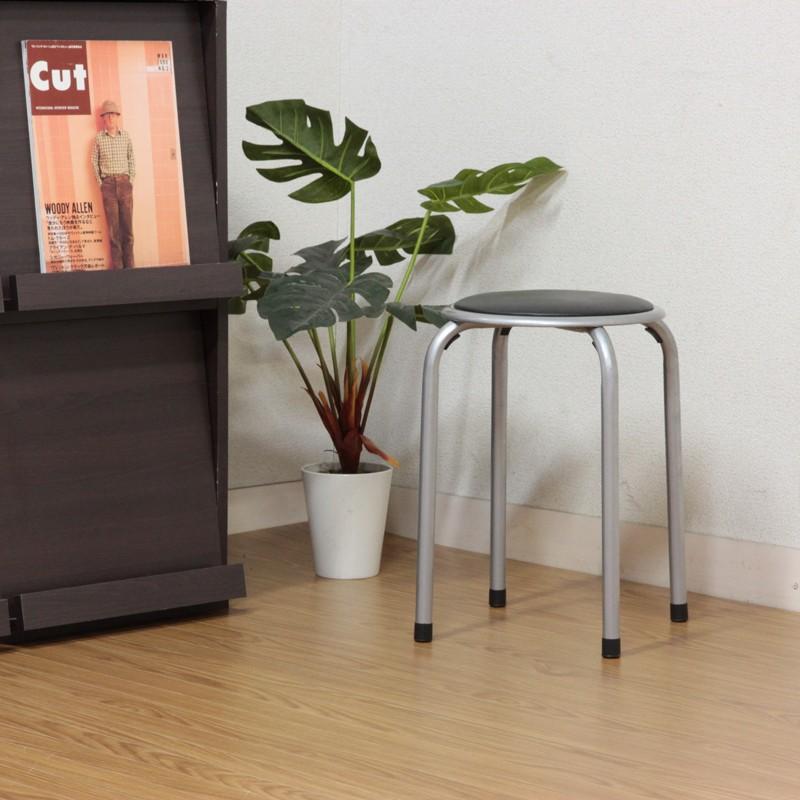 不二貿易 パイプ丸イス　FB-01BK(1010BK) 88623 |  | 01