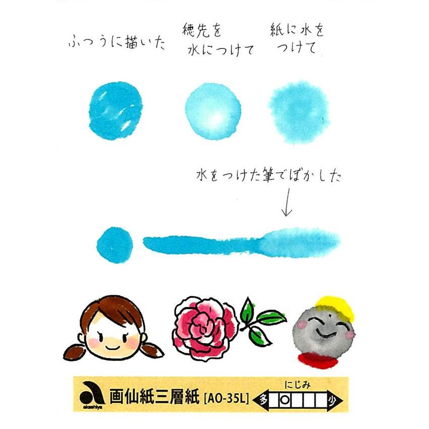 あかしや　画仙紙はがき三層紙10枚入り   AO-35L | あかしや（文具） | 01