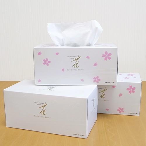 国産高級ボックスティシュ 「花ゴールド220W」　440枚（220組）　12箱入り ハヤシ商事 | 