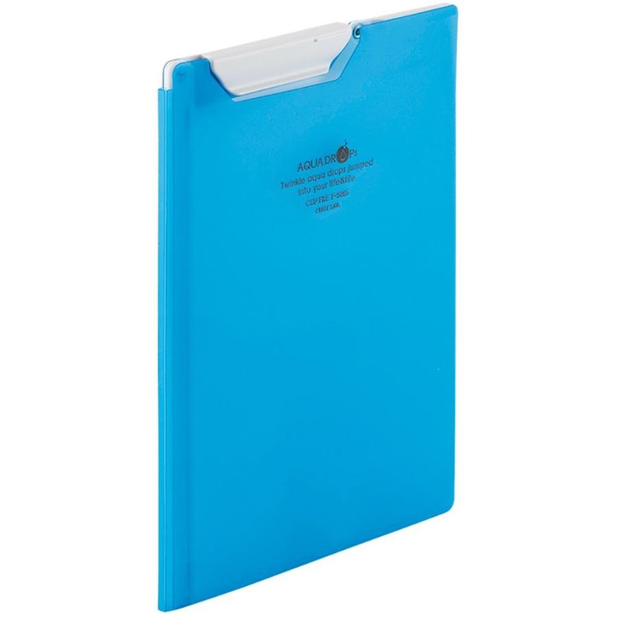 LIHIT LAB.＜リヒトラブ＞ AQUA DROPs クリップファイル A5 青 F5065-8 | 