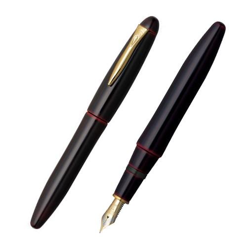 【欠品中：納期未定 入荷次第発送】プラチナ萬年筆 万年筆 出雲溜塗り PIZ-55000＃28-2 赤溜 細字 出雲桐箱入 | プラチナ万年筆