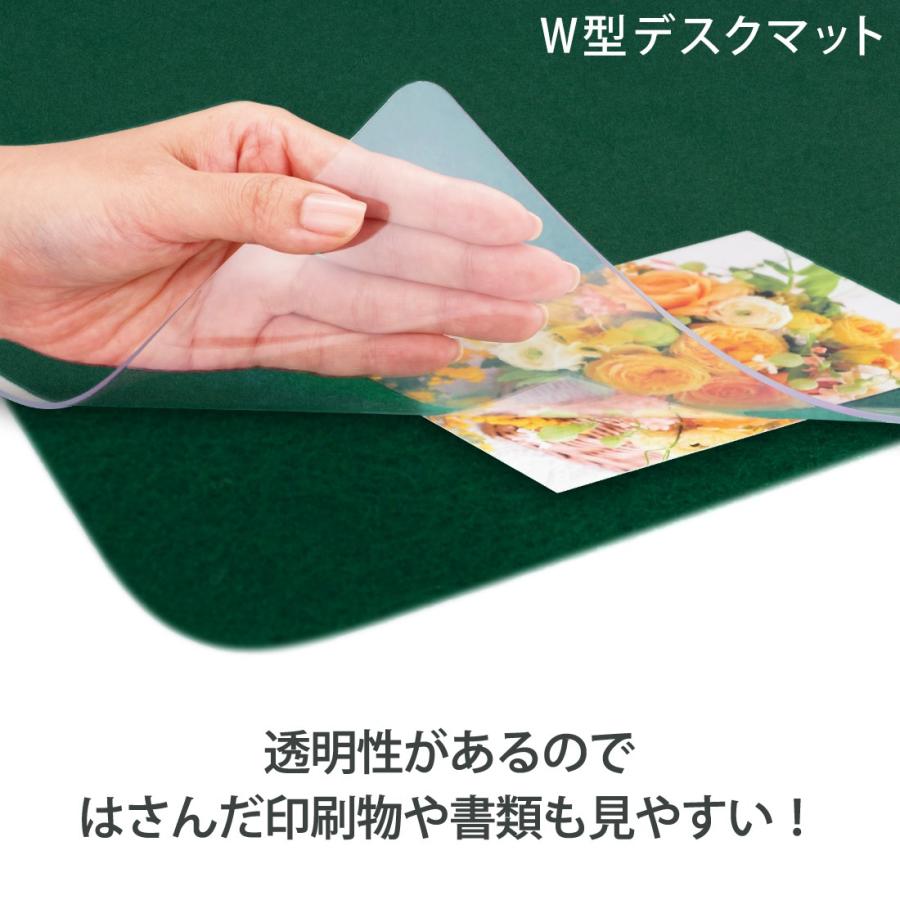 プラス(PLUS) デスクマット（塩ビ）エコノミータイプ 薄手1.2mm厚 Wタイプ（下敷付） DM-126W W1190×D590mm 41-063 | PLUS | 03