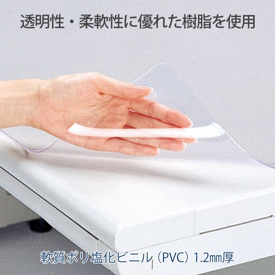 プラス(PLUS) デスクマット（塩ビ）エコノミータイプ 薄手1.2mm厚 Wタイプ（下敷付） DM-126W W1190×D590mm 41-063 | PLUS | 04