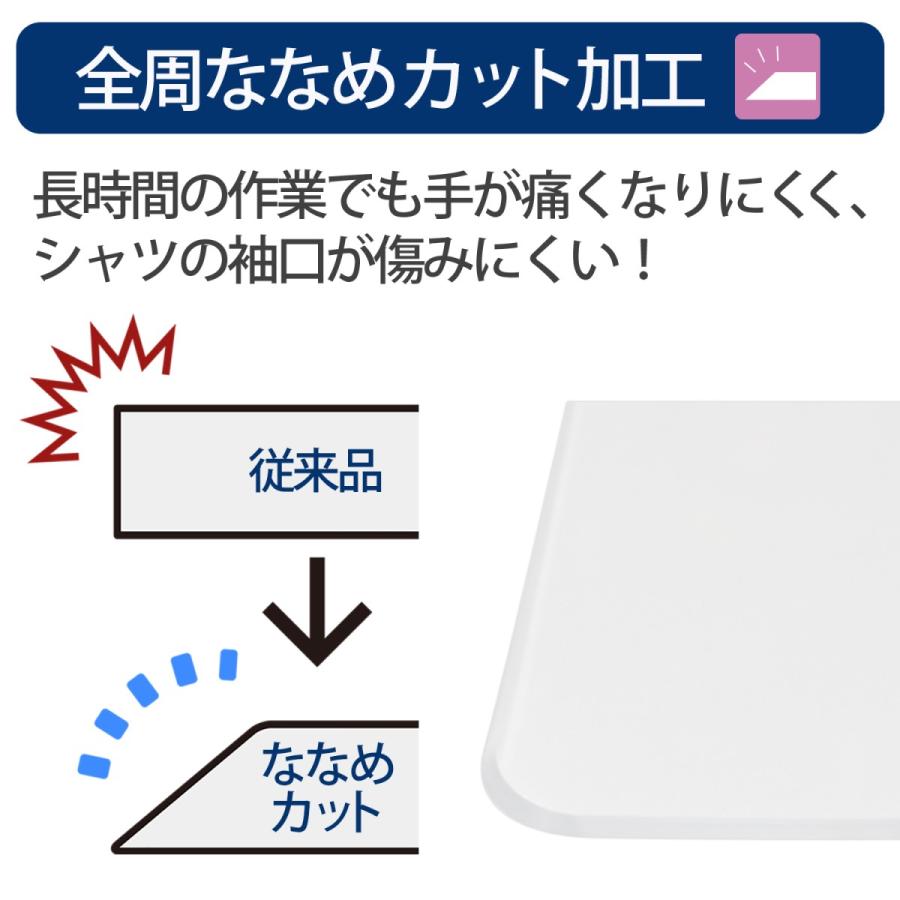 プラス(PLUS) デスクマット （塩ビ）ななめカット 薄手1.2mm厚 OA DM-005ES 1045×715mm 41-050 | PLUS | 05