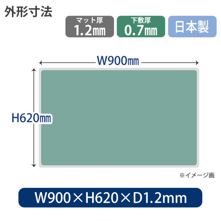 プラス(PLUS) デスクマット （塩ビ）ななめカット 薄手1.2mm厚 OA下敷付 DM-007EW 900×620mm 41-055 | PLUS | 01