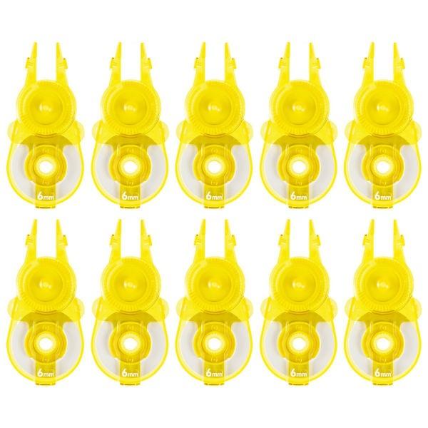プラス(PLUS) 修正テープ ホワイパースライド 6mm イエロー 交換テープ　10個入 WH-116R-10P 49-563 | PLUS
