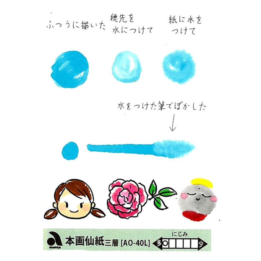 あかしや　本画仙紙はがき三層紙10枚入り   AO-40L | あかしや（文具） | 01