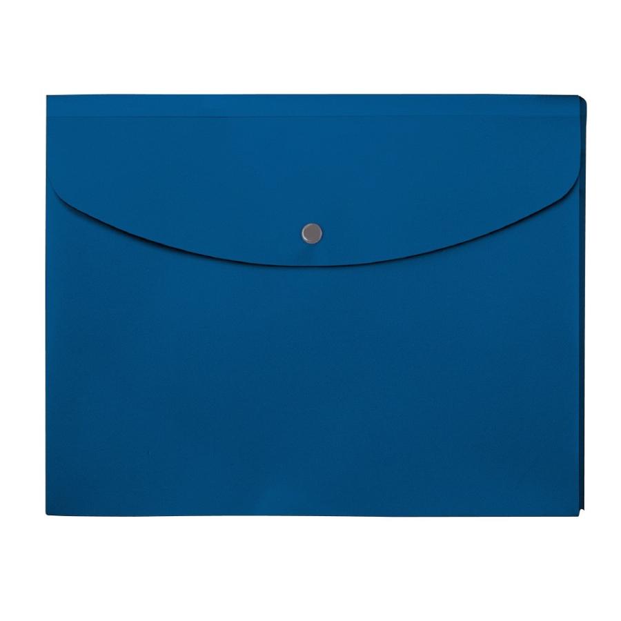 プラス(PLUS)ホルダー ポケット付エンベロープ マチ付 ヨコ型 ブルー FL-121CH 10冊パック　88-571 | PLUS