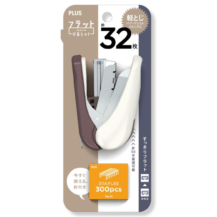 プラス(PLUS) フラットかるヒット32枚 ST-010VNH ホワイト 針付 ブリスターパック入 30-718 | PLUS | 01