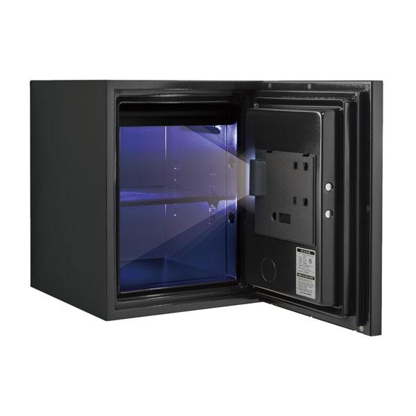 デジタル耐火金庫　istella＜アイステラ＞ S500B オニキスブラック A4対応 プレミアム金庫 1時間耐火 容量36L ディプロマット・ジャパン ディプロマット社 アイステラ 耐火デザイン金庫(タッチパネル式) 容量36L オニキスブラック・S500B シンプルでエレガントなデザインの耐火金庫!!  防犯応援特価】ディプロマット 耐火金庫 istella＜テンキー＞ ホワイトマーブル S500WM【設置費無料】 - 金庫通販の金庫屋