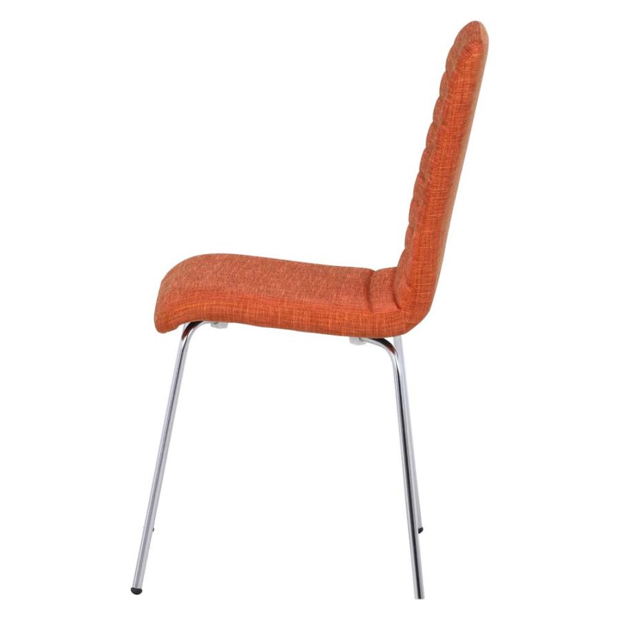 不二貿易 ダイニングチェアー ファブリック オレンジ 88029 | 不二貿易 | 02