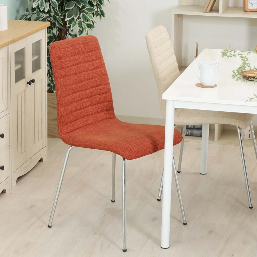 不二貿易 ダイニングチェアー ファブリック オレンジ 88029 | 不二貿易 | 06