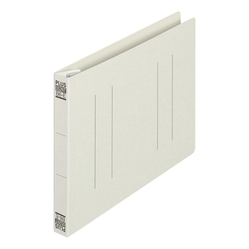 プラス(PLUS) フラットファイル ノンステッチ B6-E 180枚とじ グレー 10冊パック No.052NT　98-289*10 | PLUS