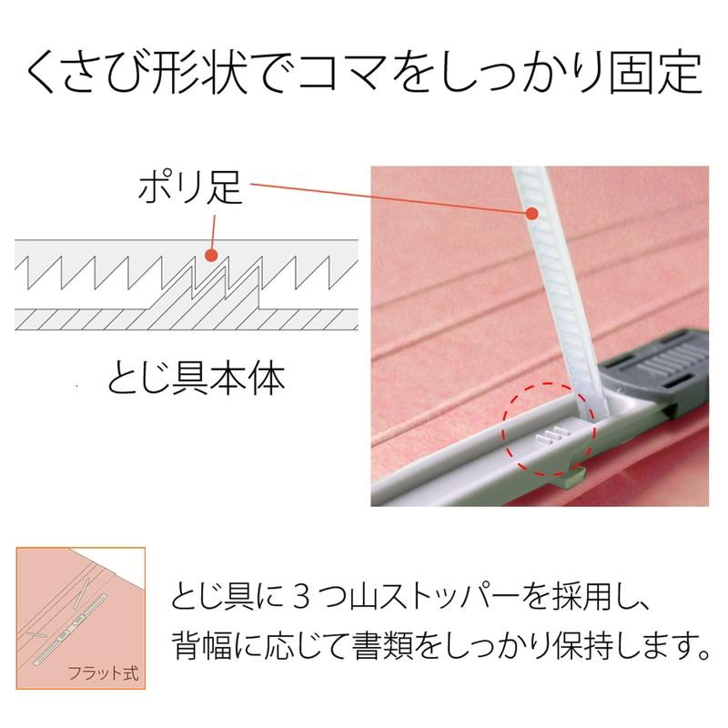 プラス(PLUS) フラットファイル ノンステッチ B4-E 180枚とじ ピンク 10冊パック No.012NT　98-218*10 | PLUS | 05