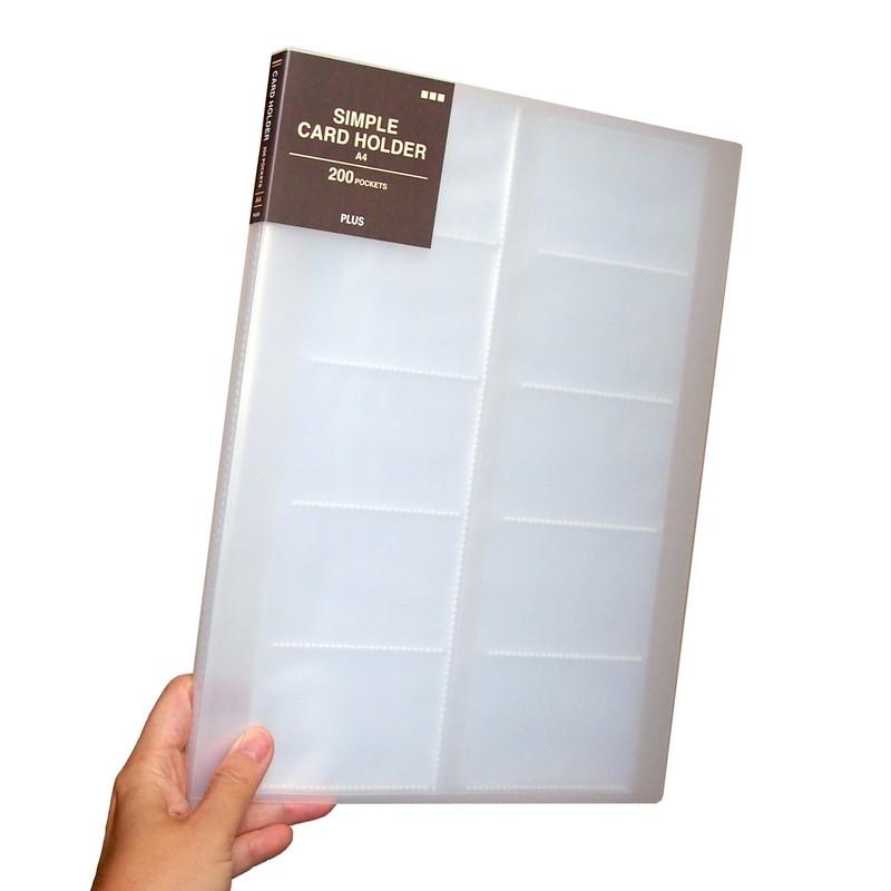 プラス(PLUS) 名刺入れ シンプルカードホルダー A4 200枚用 クリア FL-201NS 82-405 | PLUS | 04