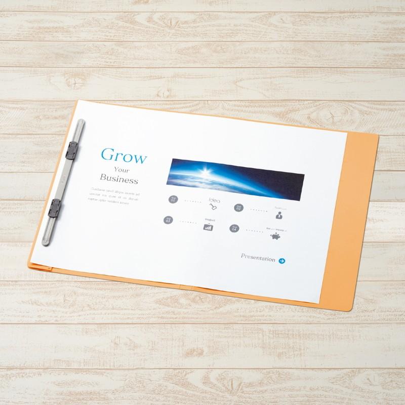 プラス(PLUS) フラットファイル PPフラットファイル B4二つ折り イエロー NO.135FP　98-387 | PLUS | 03