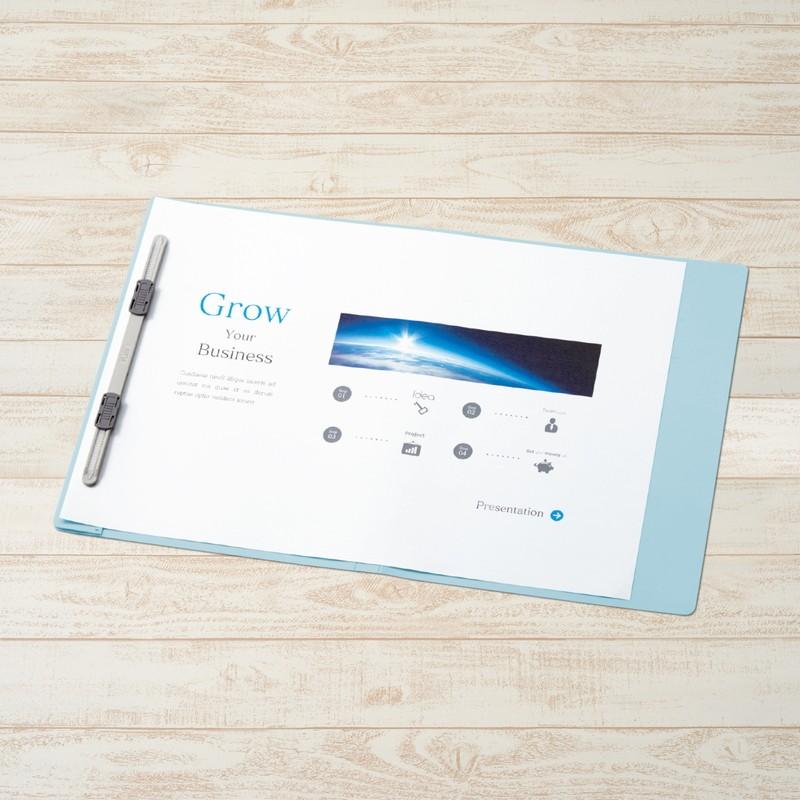 プラス(PLUS) フラットファイル PPフラットファイル B4二つ折り ロイヤルブルー NO.135FP　98-381 | PLUS | 03