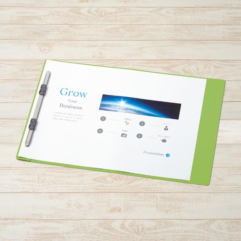 プラス(PLUS) フラットファイル PPフラットファイル B4二つ折り リーフグリーン NO.135FP　98-384 | PLUS | 03