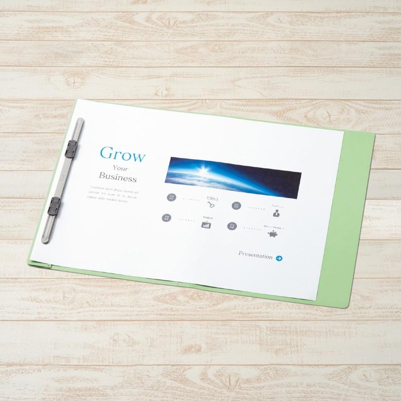 プラス(PLUS) フラットファイル PPフラットファイル B4二つ折り グリーン NO.135FP　98-386 | PLUS | 03