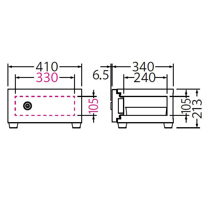 エーコー 家庭用小型耐火金庫 STANDARD BES-2 (シリンダー式) A4横対応 30分耐火 8.3L トレー1枚「EIKO」 19kg 地震 災害 防災 |  | 02