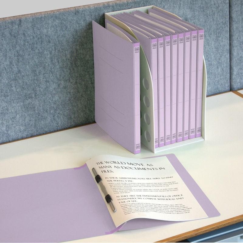 プラス(PLUS) 背補強フラットファイル A4縦 2穴 10冊 バイオレット No.021S 79-432 | PLUS | 05