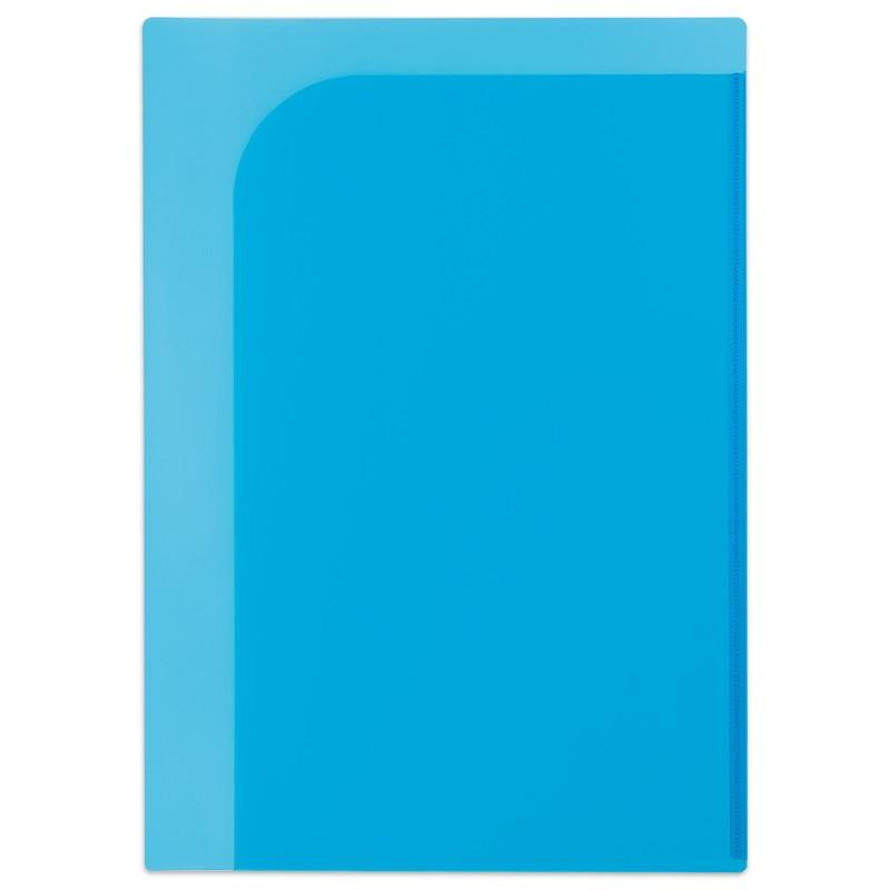 プラス(PLUS) クリアホルダー 通知表ホルダー A3 2つ折り FL-190SF ネイビー 1枚 79-721 | PLUS