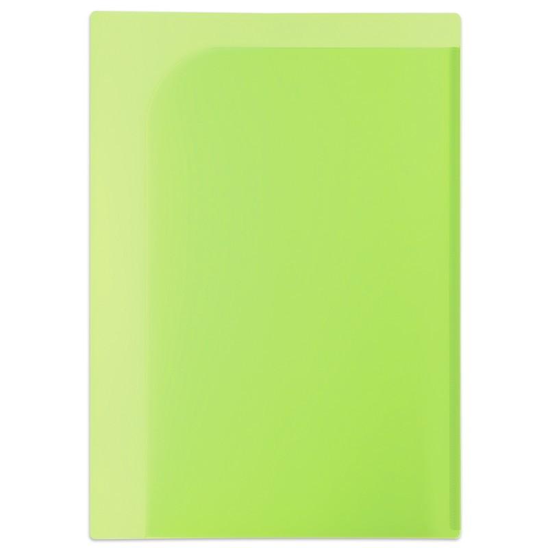 プラス(PLUS) クリアホルダー 通知表ホルダー A3 2つ折り FL-190SF グリーン 1枚 79-725 | PLUS