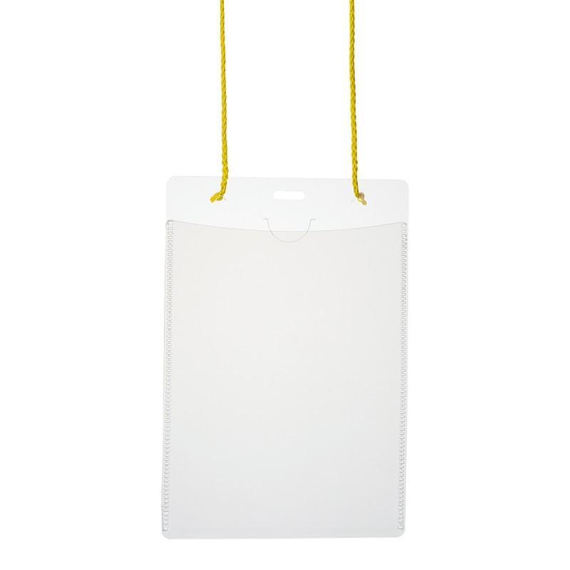 プラス(PLUS) 名札 ネームタッグ 吊り下げ式 イベント用 はがきサイズ 50枚 CT-E2 イエロー 84-804 | PLUS