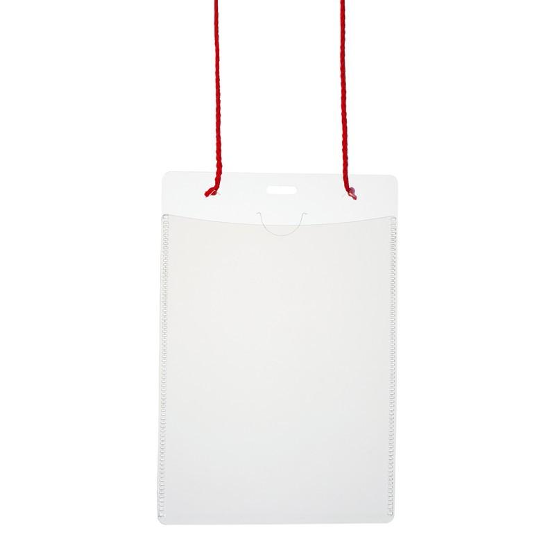 プラス(PLUS) 名札 ネームタッグ 吊り下げ式 イベント用 はがきサイズ 50枚 CT-E2 レッド 84-805 | PLUS