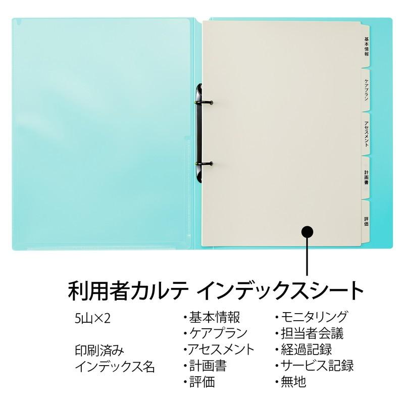 プラス(PLUS)  たすけあ 利用者カルテ リングファイル ブルー 30冊パック 98-048*30 FL-804RF | PLUS | 03