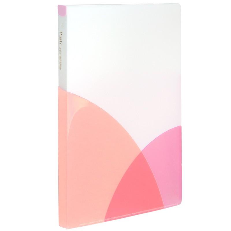 プラス(PLUS) ルーズリーフバインダー Pasty パスティ スリム B5 縦 ピーチピンク 98-790　FC-790PR | PLUS