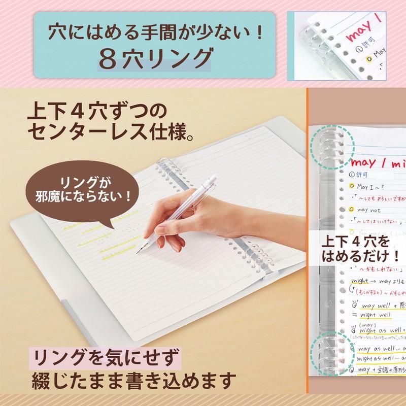 プラス(PLUS) ルーズリーフバインダー Pasty パスティ　ワイド B5 縦 バニラホワイト 98-817　FC-810PR | PLUS | 02