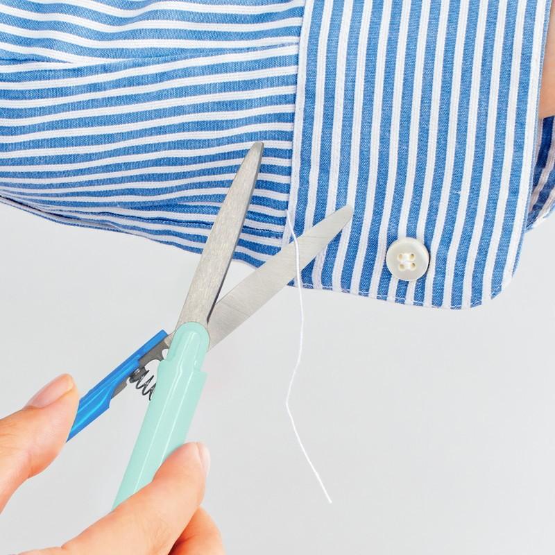 プラス(PLUS) 携帯はさみ フィットカットカーブ ツイッギー フッ素コート ソフトブルー 34-247　SC-130PF | PLUS | 06