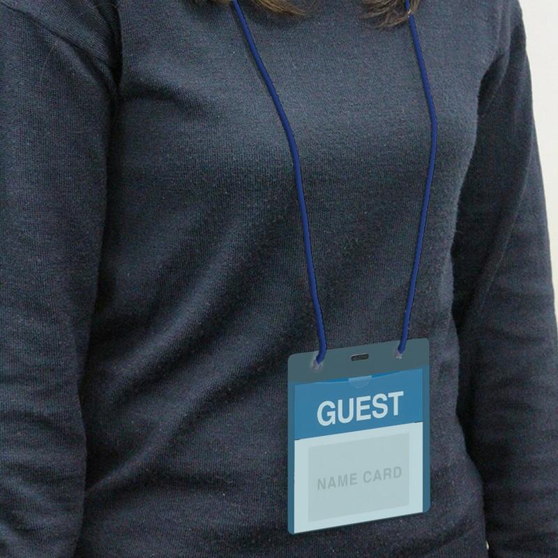 プラス(PLUS) 名札 ネームタッグ 吊り下げ イベント用 ケース色付 50枚 ブルー 84-904　CT-EC1 | PLUS | 04