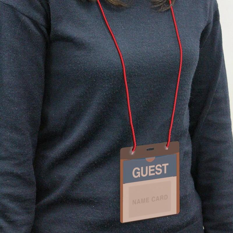 プラス(PLUS) 名札 ネームタッグ 吊り下げ イベント用 ケース色付 50枚 レッド 84-907　CT-EC1 | PLUS | 04