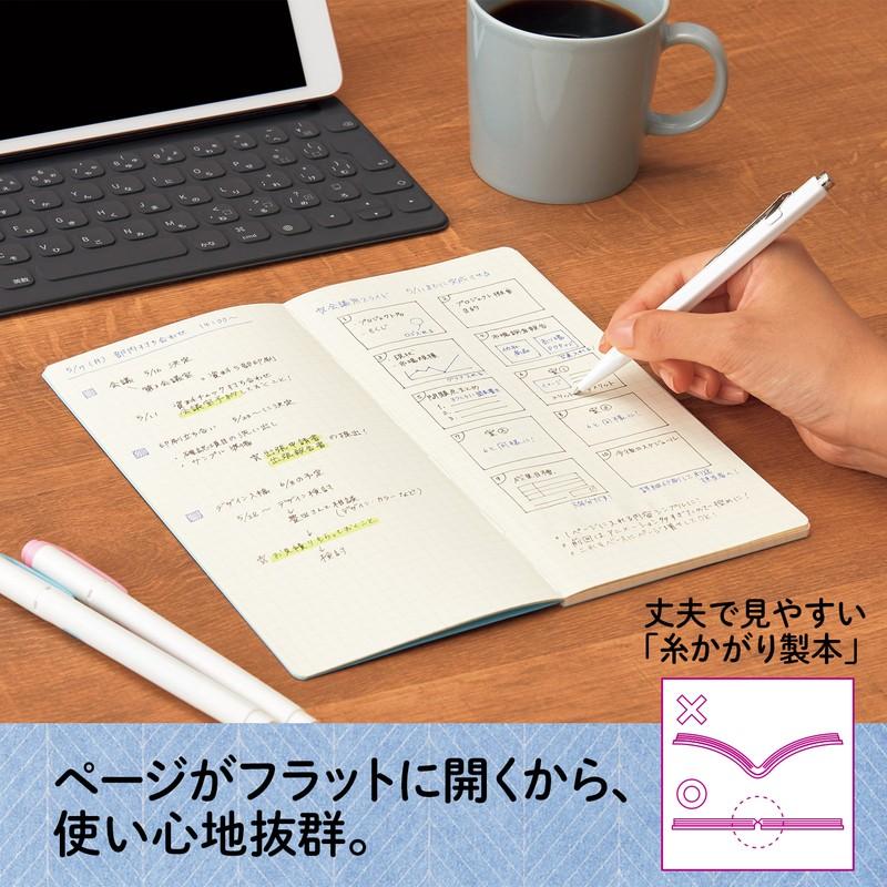 プラス(PLUS) メモ帳 ノート カ.クリエ A4×1/3 NSシリーズ 横罫 5冊 ブルー 77-761*5　No.683DC | PLUS | 02