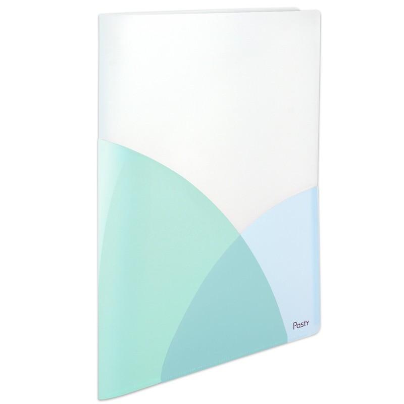 プラス(PLUS) スリムホルダーファイル A4 4ポケット Pasty パスティ FC-860SHF ソーダブルー 98-864 | PLUS