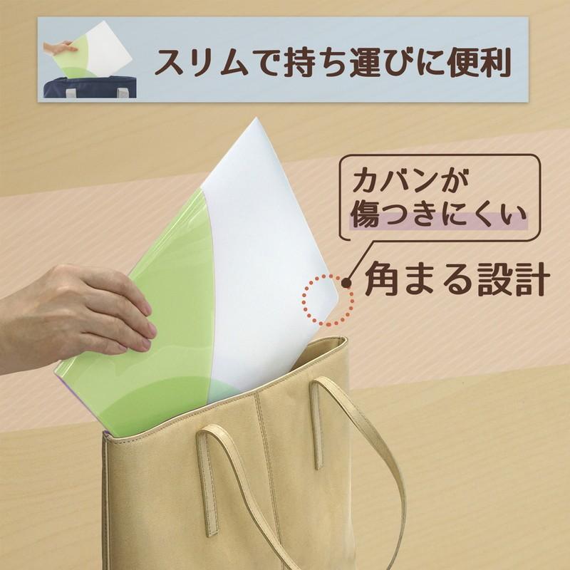 プラス(PLUS) スリムホルダーファイル A4 4ポケット Pasty パスティ FC-860SHF マスカットグリーン 98-865 | PLUS | 06
