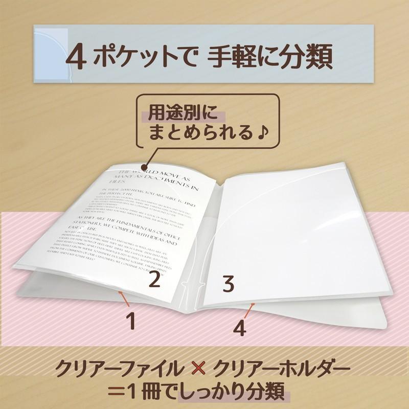 【欠品中：1月中旬入荷予定】プラス(PLUS) スリムホルダーファイル A4 4ポケット Pasty パスティ FC-860SHF バニラホワイト 98-867 | PLUS | 01